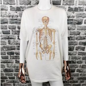 ANATOMICAL CHART COMPANY 1987 Vintage T-Shirt Human Skeleton Tee XL